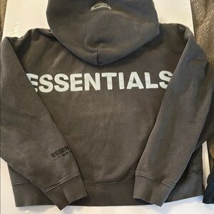 Essentials Gray/ black  Hoodie